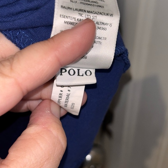 Polo Ralph Lauren Classic Fit V-Neck T-Shirt in navy blue cotton SZ L - Picture 6 of 7